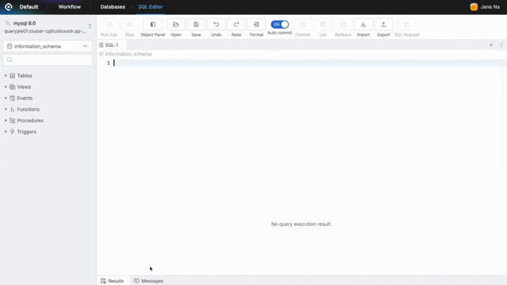 User-friendly Web SQL Editor